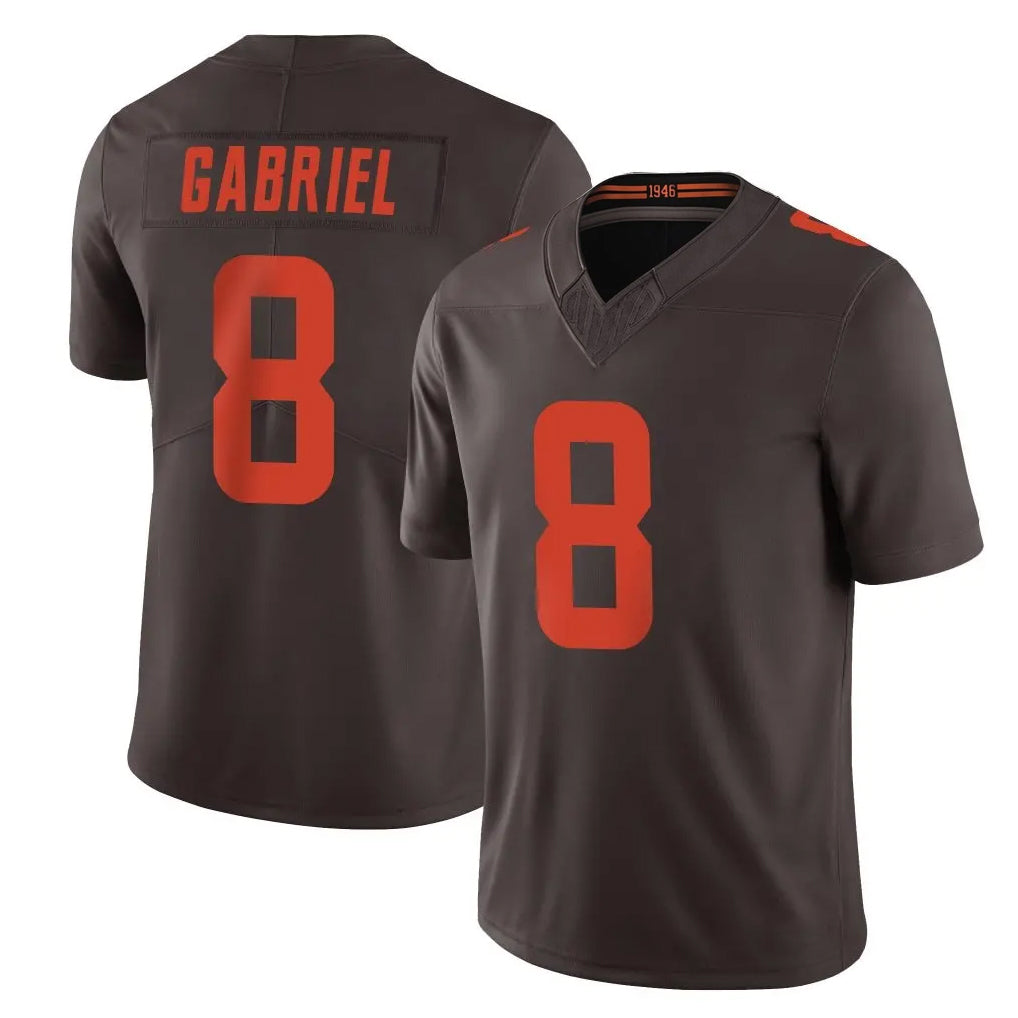 C.Browns #8 Dillon Gabriel Player Brown Limited Vapor F.U.S.E. Alternate Game Qdoa Stitched Jerseys