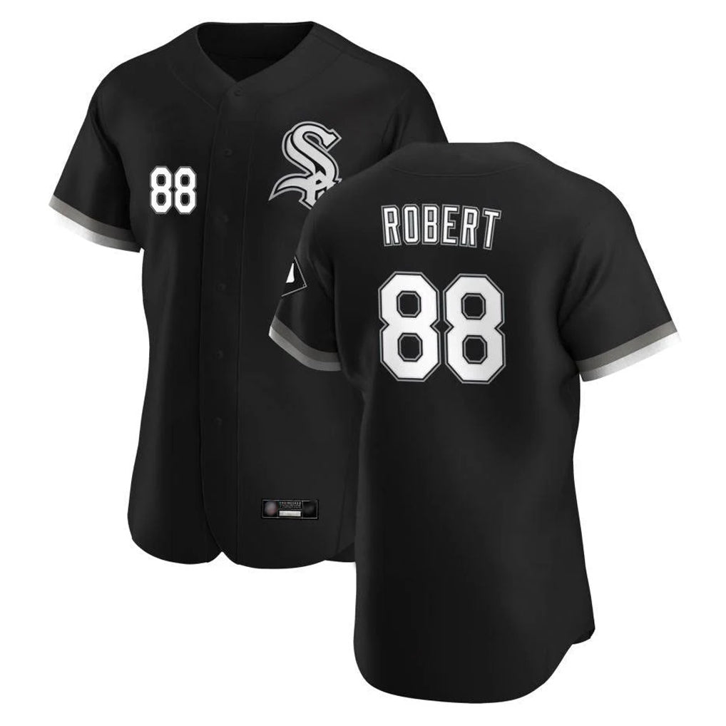 C.White Sox #88 Luis Robert Jr Player Black Limited Elite Home Qdoa Stitched Jerseys