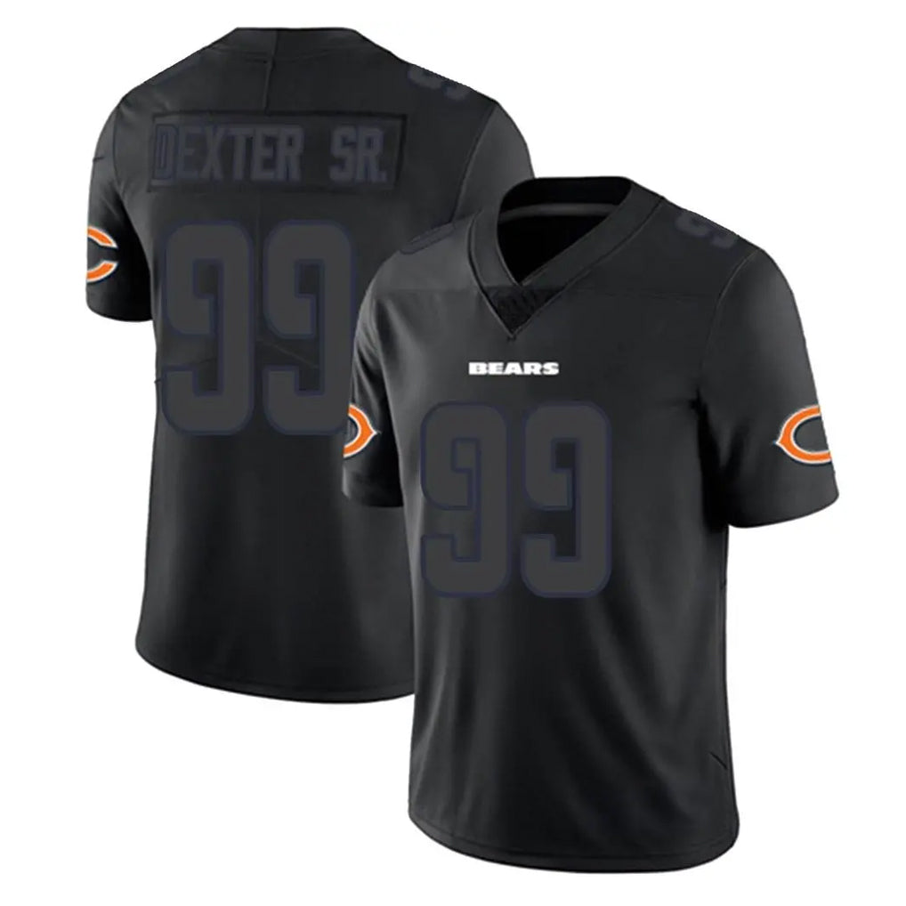 C.Bears #99 Gervon Dexter Sr. Player Black Impact Limited Game Qdoa Stitched Jerseys