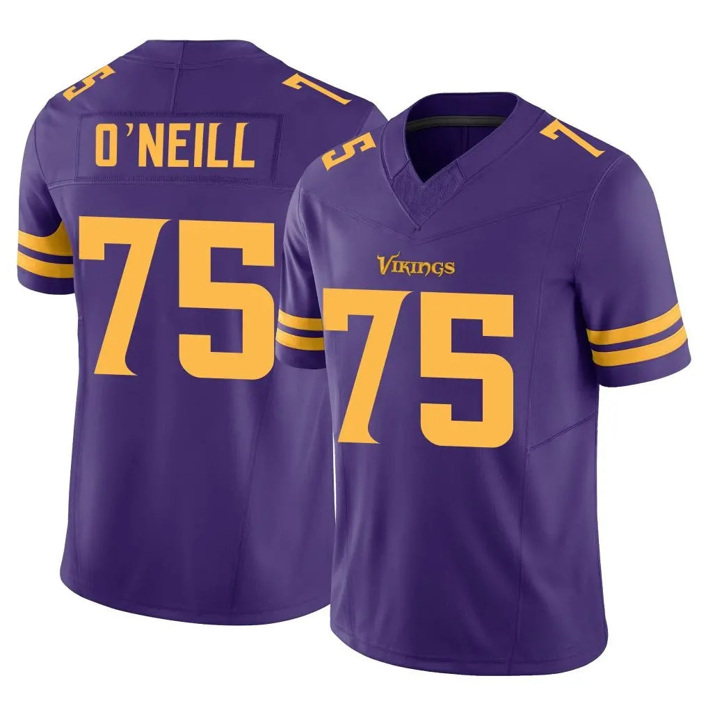 M.Vikings #75 Brian O'Neill Player Purple Limited Alternate Vapor F.U.S.E. Home Game Qdoa Stitched Jerseys