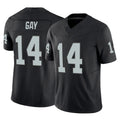 LV.Raiders #14 Matt Gay Player Black Limited Vapor F.U.S.E. Home Game Qdoa Stitched Jerseys