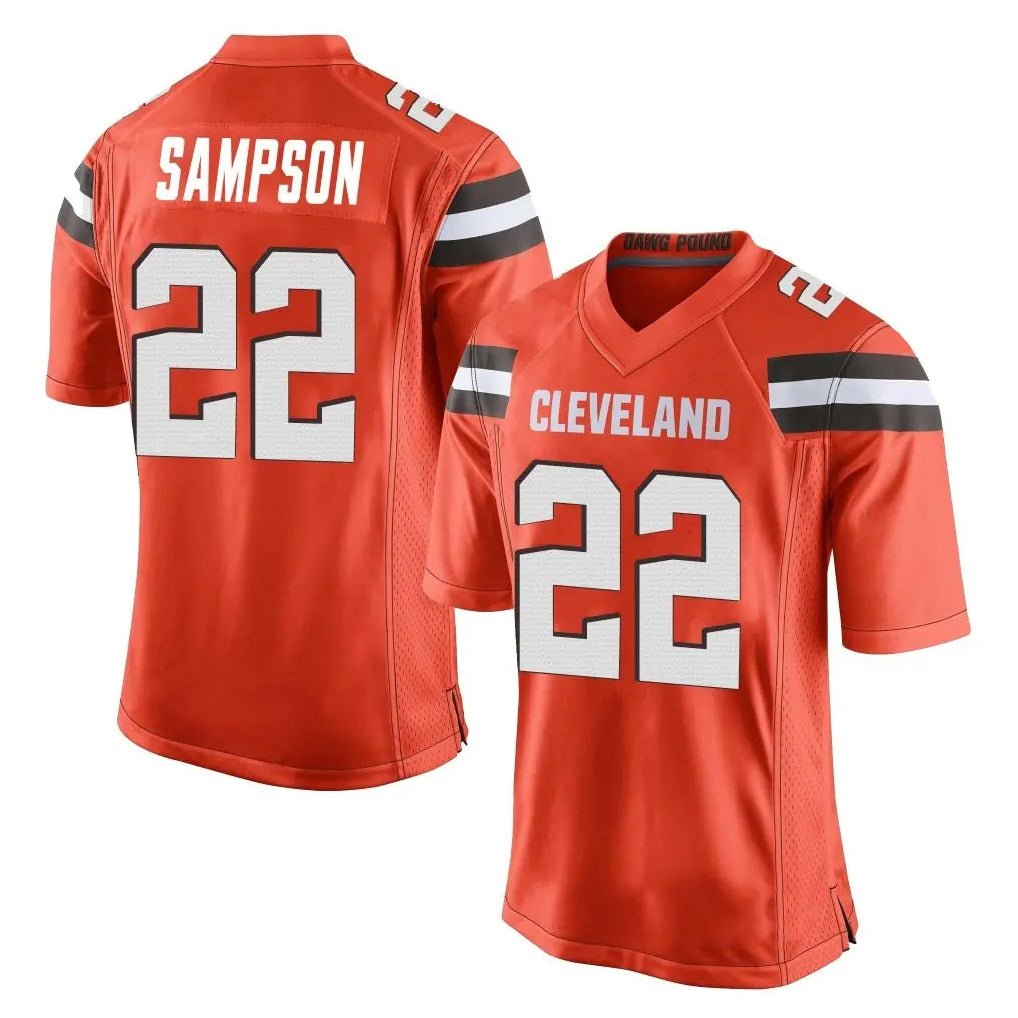 C.Browns #22 Dylan Sampson Player Orange Vapor Limited Home Game Qdoa Stitched Jerseys