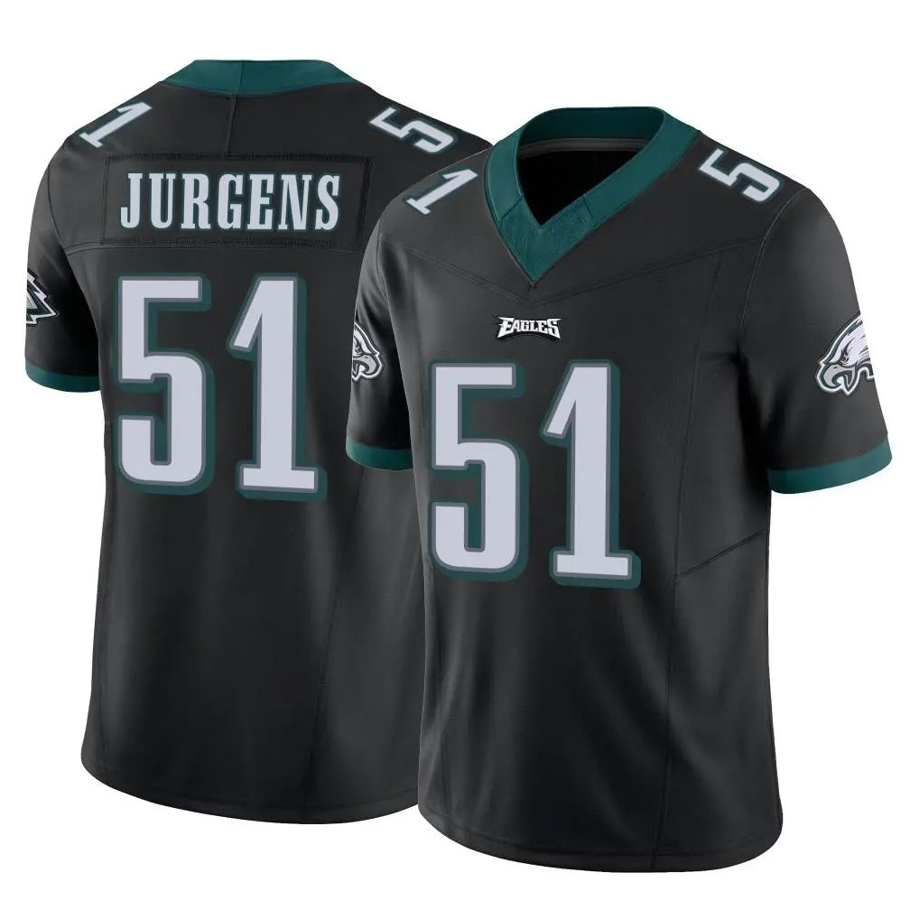 P.Eagles #51 Cam Jurgens Player Black Limited Vapor F.U.S.E. Home Game Qdoa Stitched Jerseys