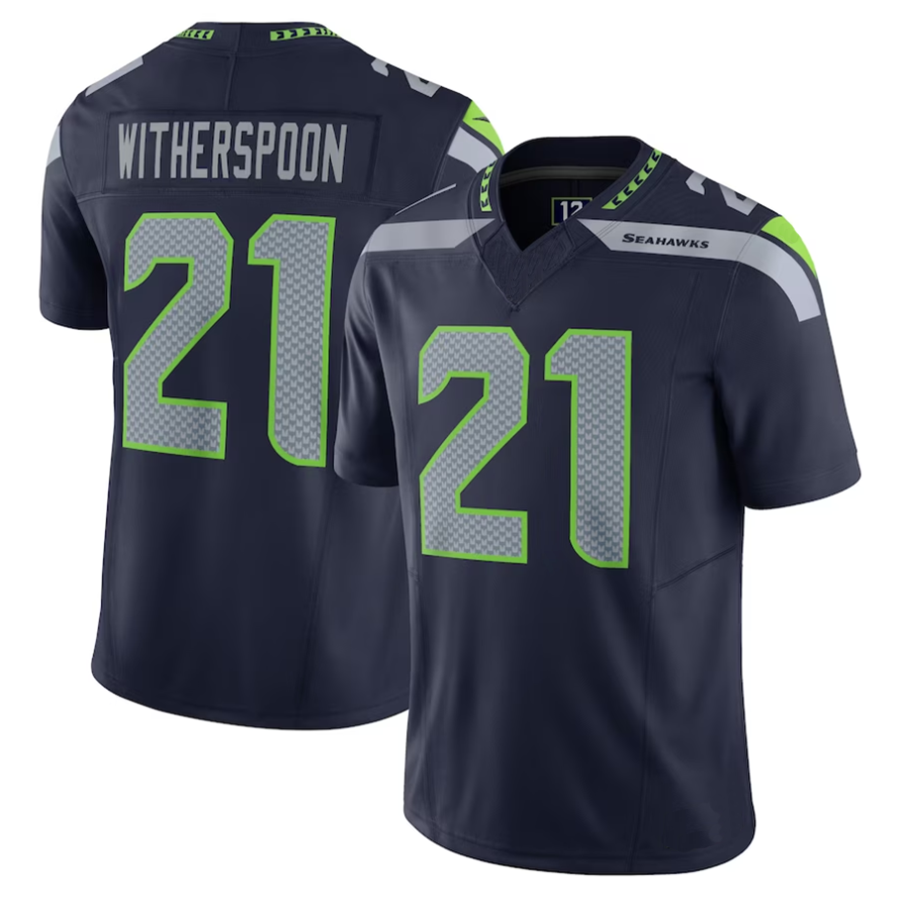 Qdoa S.Seahawks #21 Devon Witherspoon Player Navy Vapor F.U.S.E. Limited Stitched Jerseys