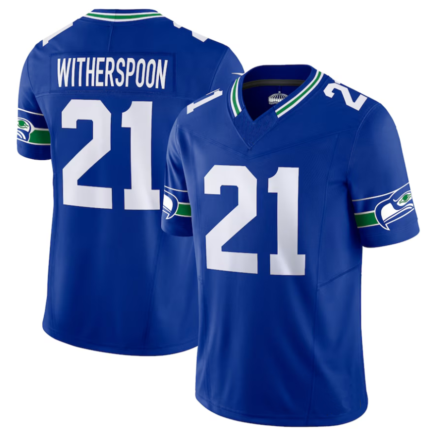 Qdoa S.Seahawks #21 Devon Witherspoon Player Royal Alternate Vapor F.U.S.E. Stitched Jerseys