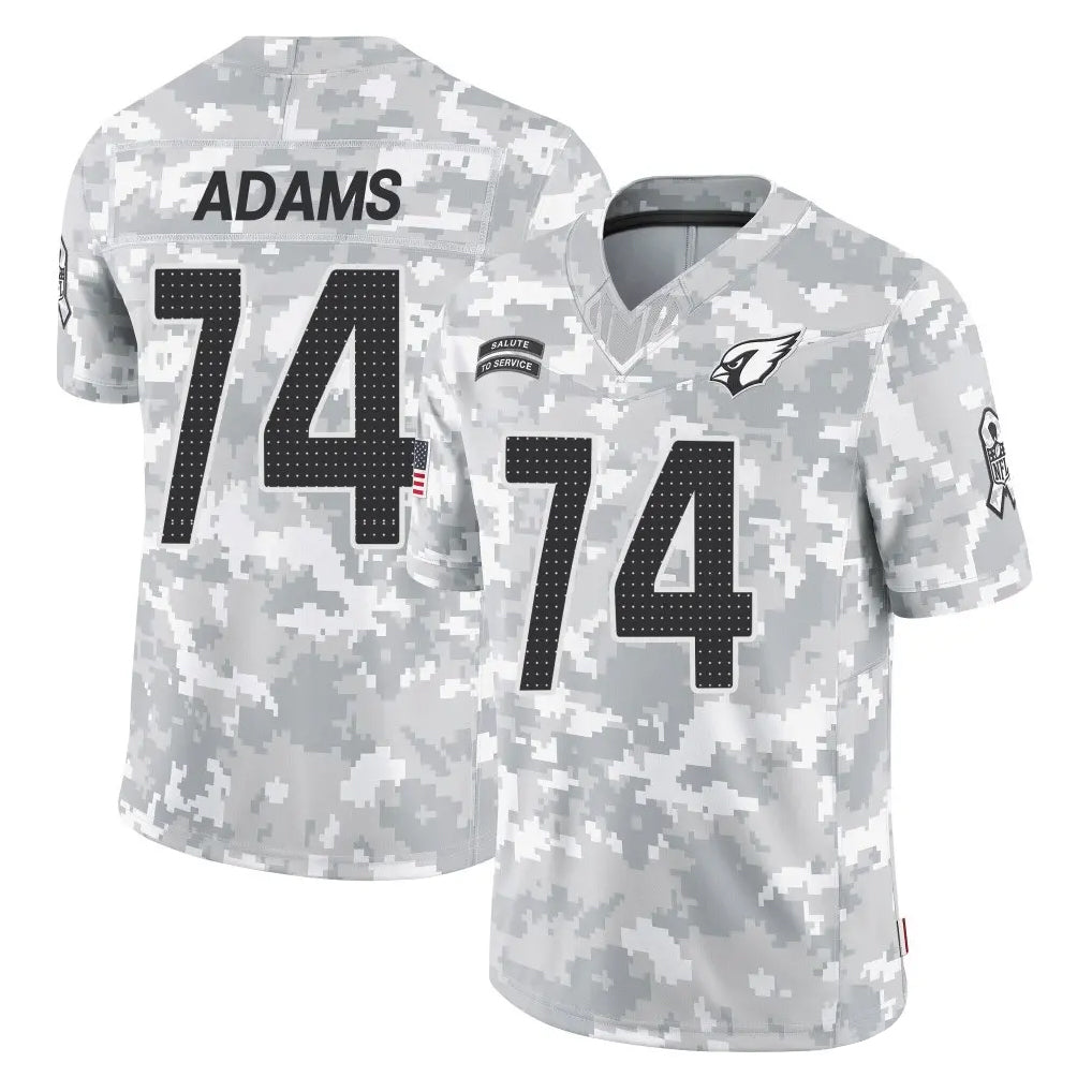 A.Cardinals #74 Isaiah Adams Player Camo Salute to Service Limited Home Qdoa Stitched Jerseys