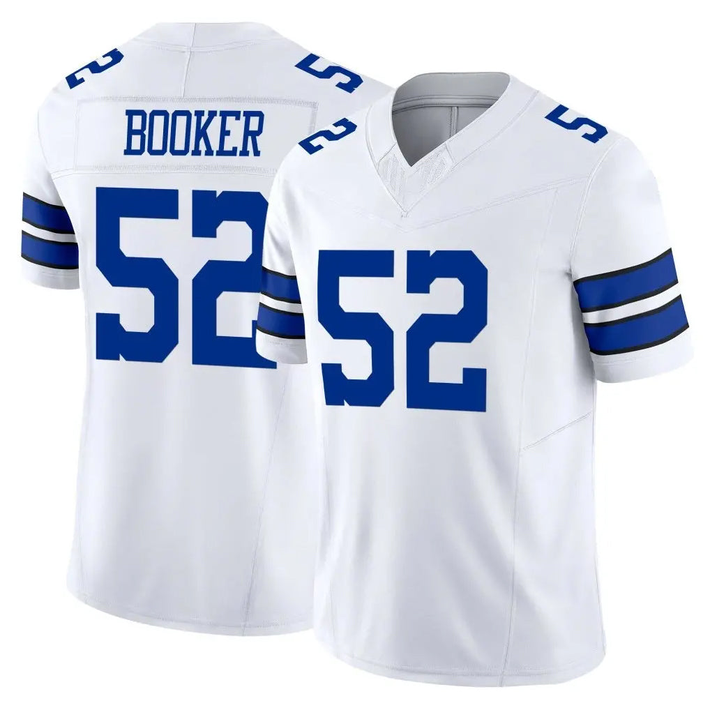 D.Cowboys #52 Tyler Booker Player White Limited Vapor F.U.S.E. Home Game Qdoa Stitched Jerseys