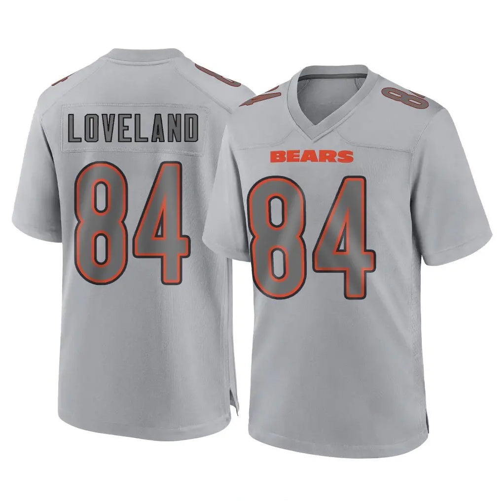 C.Bears #84 Colston Loveland Player Gray Atmosphere Fashion Game Qdoa Stitched Jerseys
