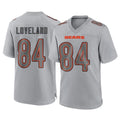 C.Bears #84 Colston Loveland Player Gray Atmosphere Fashion Game Qdoa Stitched Jerseys
