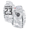 T.Titans #23 Kevin Winston Jr. Player Camo Arctic Salute to Service Pullover Hoodies Home Game Qdoa Stitched Jerseys