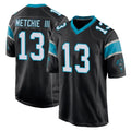 C.Panthers #13 John Metchie III Player Black Home Game Qdoa Stitched Jerseys