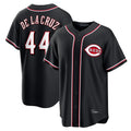 C.Reds #44 Elly De La Cruz Player Black Fashion Out Home Game Qdoa Stitched Jerseys
