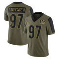 C.Bengals #97 Dexter Lawrence II Player Olive Salute to Service Game Qdoa Stitched Jerseys