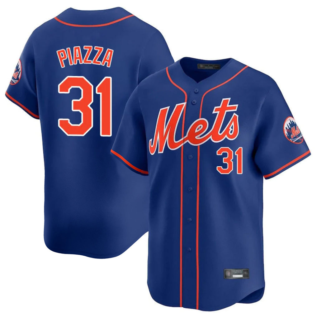 NY.Mets #31 Mike Piazza Player Royal Home Limited Qdoa Stitched Jerseys
