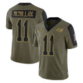 TB.Buccaneers #11 Jalen McMillan Player Olive Salute To Service Limited Game Qdoa Stitched Jerseys