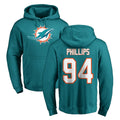 M.Dolphins #94 Jordan Phillips Player Aqua LOGO Pullover Hoodies Limited Qdoa Stitched Jerseys