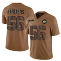 KC.Chiefs #56 George Karlaftis Player Brown Salute To Service Limited Qdoa Stitched Jerseys