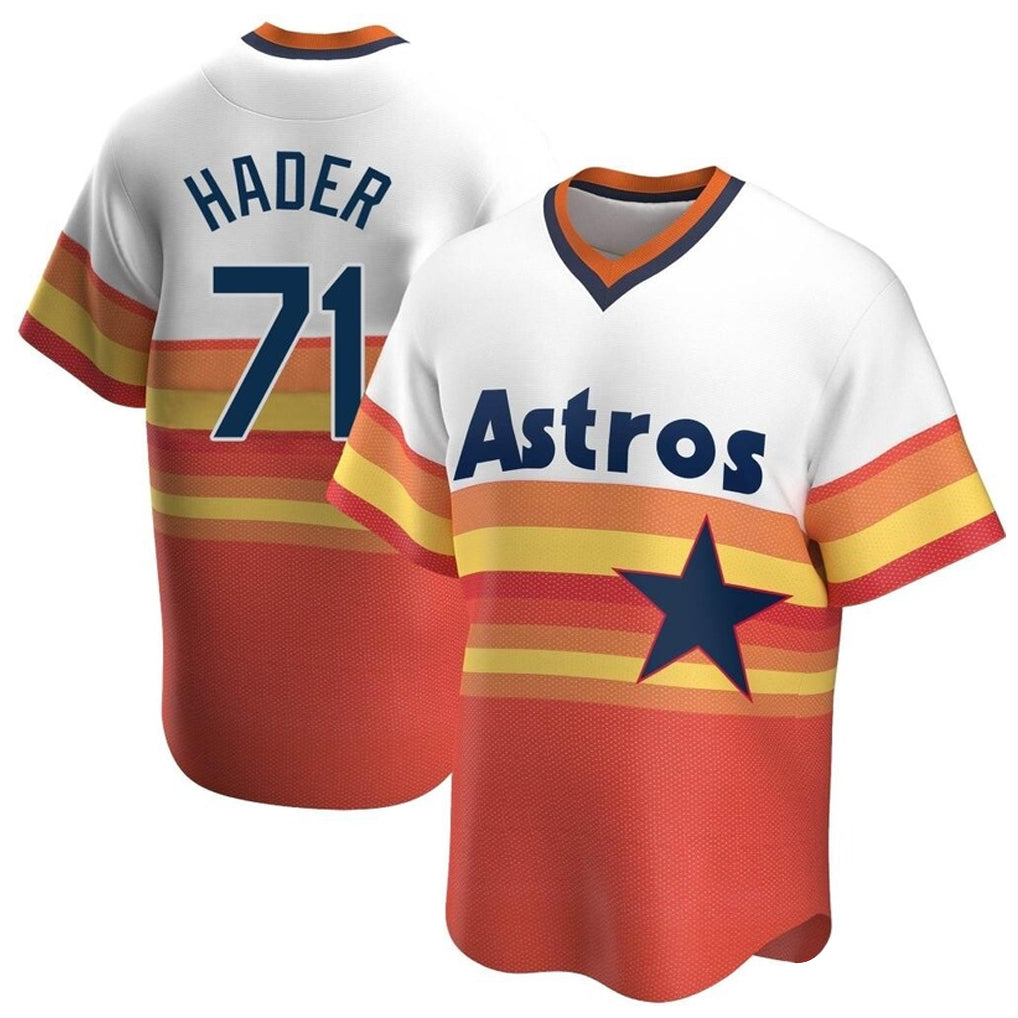 H.Astros #71 Josh Hader Player Rainbow Cooperstown Collection T-shirt Qdoa Stitched Jerseys