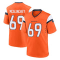 D.Broncos #69 Mike McGlinchey Player Orange Home Game Qdoa Stitched Jerseys
