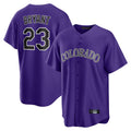 C.Rockies #23 Kris Bryant Player Purple Game Home Qdoa Stitched Jerseys