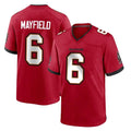 TB.Buccaneers #6 Baker Mayfield Player Red Home Game Qdoa Stitched Jerseys