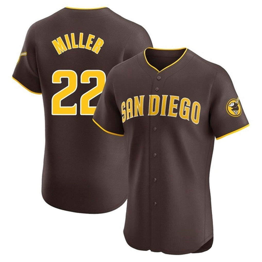 S.Diego Padres #22 Mason Miller Player Brown Home Limited Elite Qdoa Stitched Jerseys