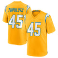 LA.Chargers #45 Tuli Tuipulotu Player Gold Home Game Qdoa Stitched Jerseys