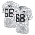 C.Panthers #68 Damien Lewis Player Arctic Camo Salute to Service Limited Game Qdoa Stitched Jerseys