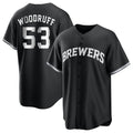 M.Brewers #53 Brandon Woodruff Player Black Game Home Qdoa Stitched Jerseys