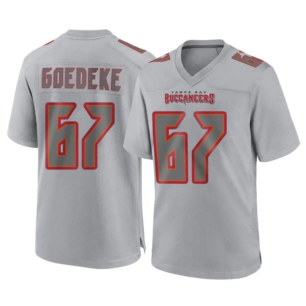 TB.Buccaneers #67 Luke Goedeke Player Gray Atmosphere Fashion Home Game Qdoa Stitched Jerseys