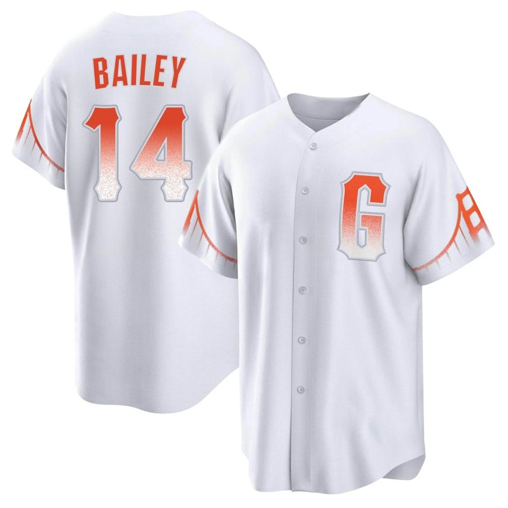 SF.Giants #14 Patrick Bailey Player White City Connect Home Game Qdoa Stitched Jerseys