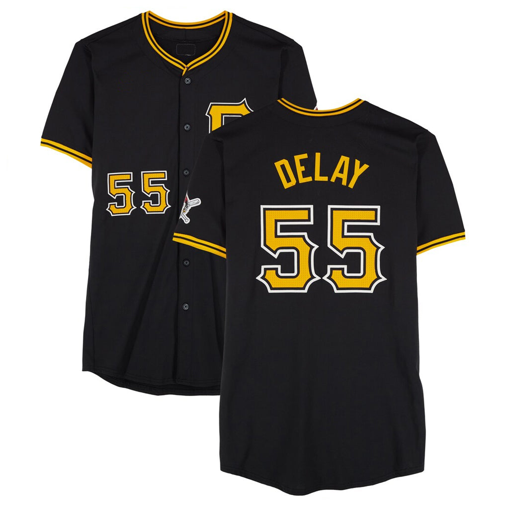 P.Pirates #55 Jason Delay Player Black Alternate Limited Game Qdoa Stitched Jerseys