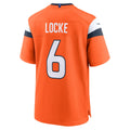 Qdoa D.Broncos #6 P.J. Locke Orange  Team Game Jersey
