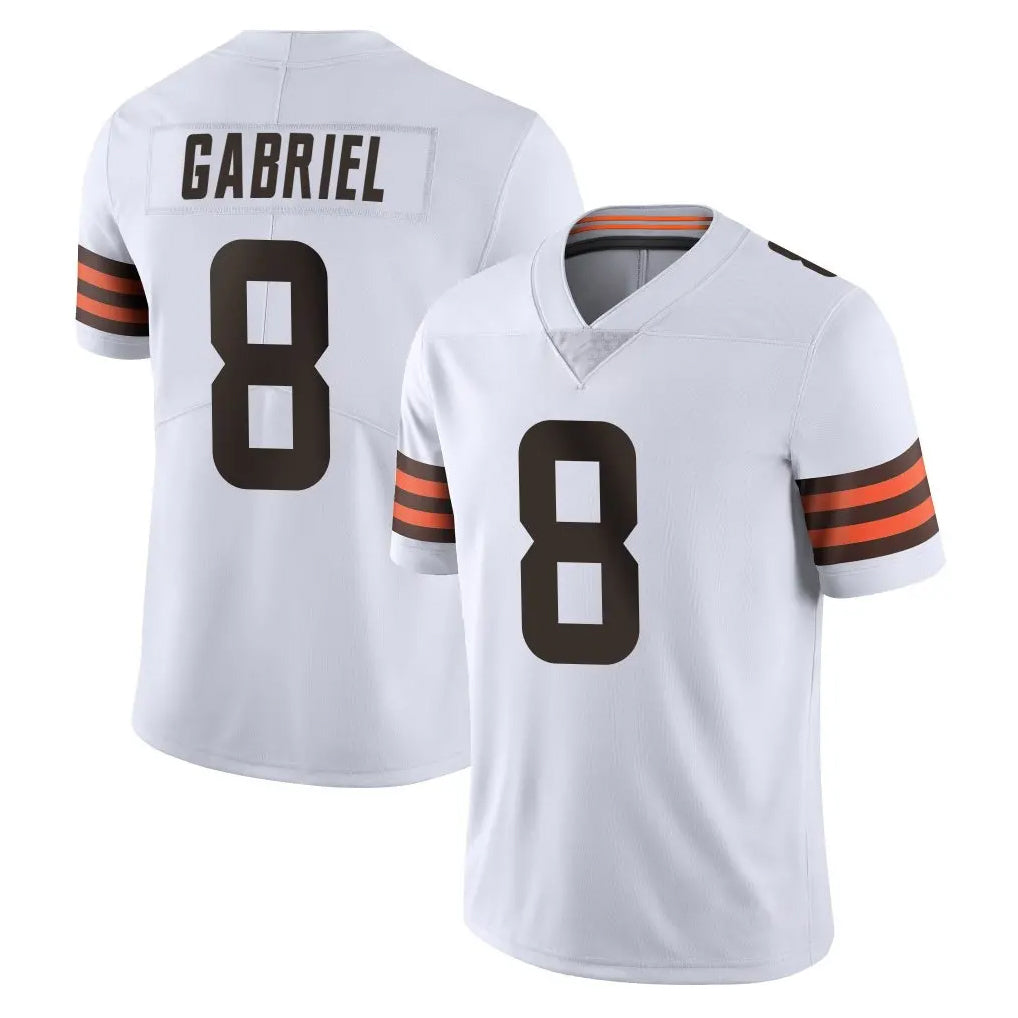 C.Browns #8 Dillon Gabriel Player White Vapor Untouchable Limited Home Game Qdoa Stitched Jerseys
