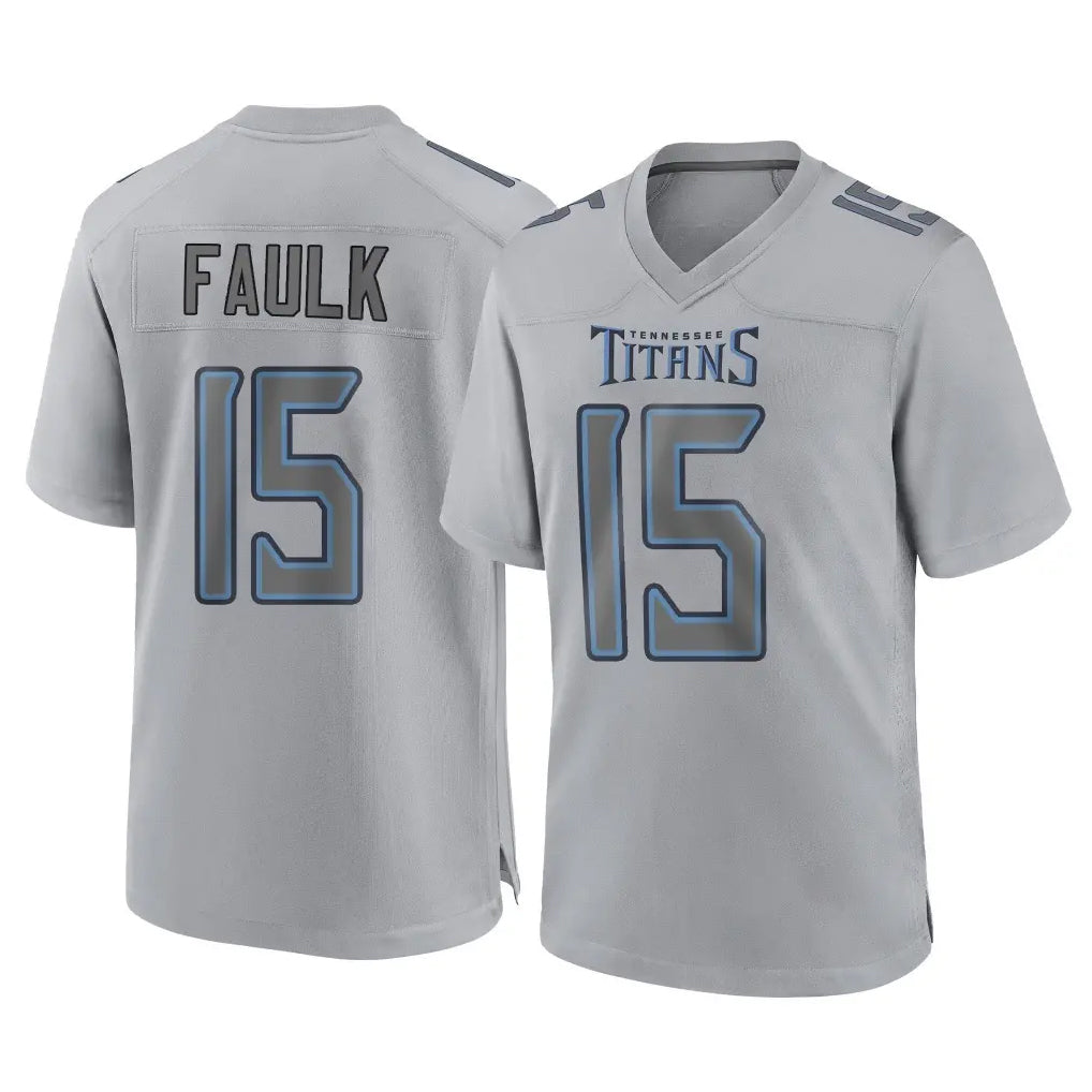 T.Titans #15 Keldric Faulk Player Gray Atmosphere Fashion Home Game Qdoa Stitched Jerseys