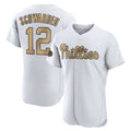 P.Phillies #12 Kyle Schwarber Player Gold All-Star Home Limited Elite Qdoa Stitched Jerseys