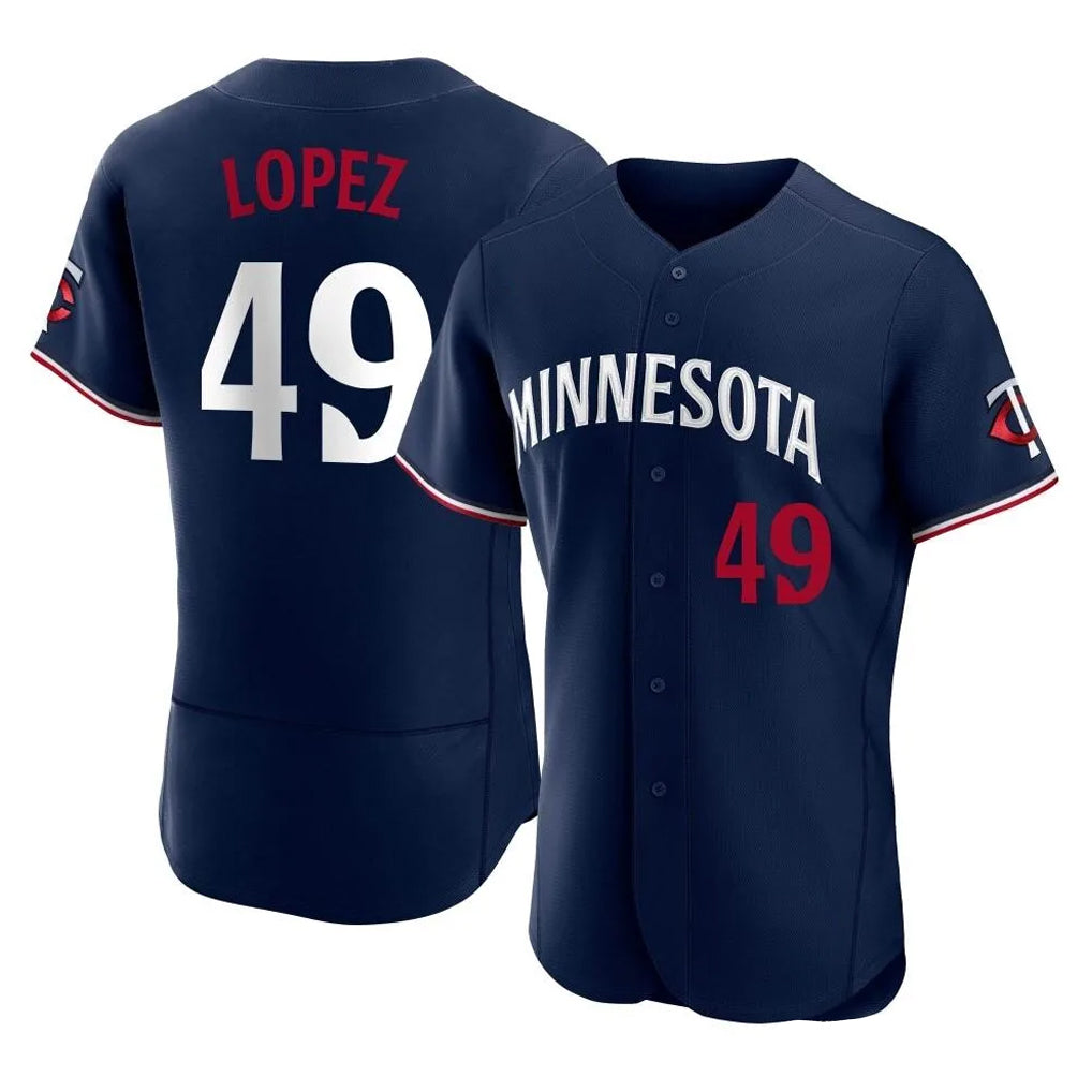M.Twins #49 Pablo Lopez Player Navy Replica Home Limited Elite Qdoa Stitched Jerseys