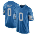 D.Lions #0 Jahmyr Gibbs Player Blue Vapor Untouchable Throwback Game Qdoa Stitched Jerseys