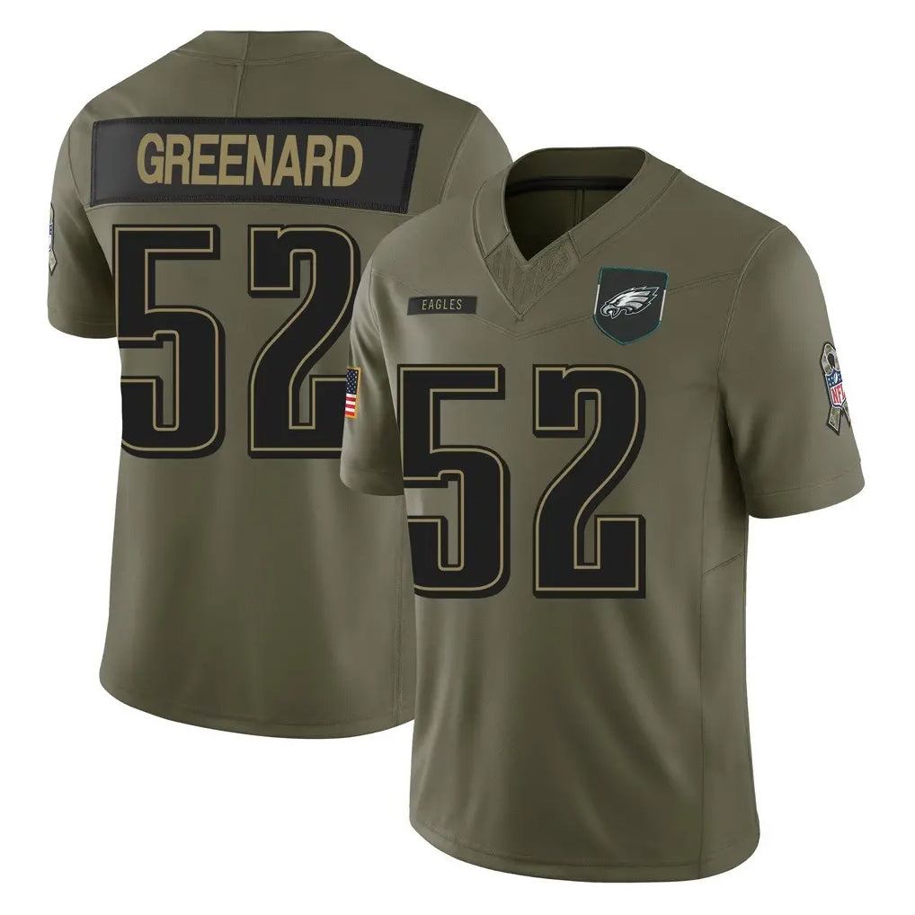 P.Eagles #52 Jonathan Greenard Player Olive 2025 Salute To Service Limited Qdoa Stitched Jerseys