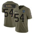 D.Lions #54 Alim McNeill Player Olive 2025 Salute To Service Limited Home Game Qdoa Stitched Jerseys