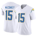LA.Chargers #15 Ladd McConkey Player White Limited Vapor F.U.S.E. Home Game Qdoa Stitched Jerseys