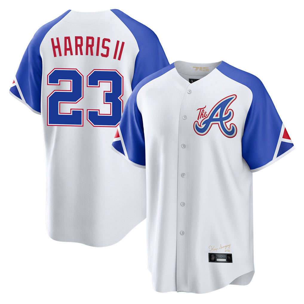 A.Braves #23 Michael Harris II Player White City Connect Home Game Qdoa Stitched Jerseys