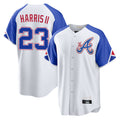 A.Braves #23 Michael Harris II Player White City Connect Home Game Qdoa Stitched Jerseys