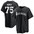 S.Mariners #75 Andres Munoz Player Black Home Limited Qdoa Stitched Jerseys