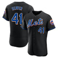NY.Mets #41 Tom Seaver Player Black Replica Home Limited Elite Qdoa Stitched Jerseys