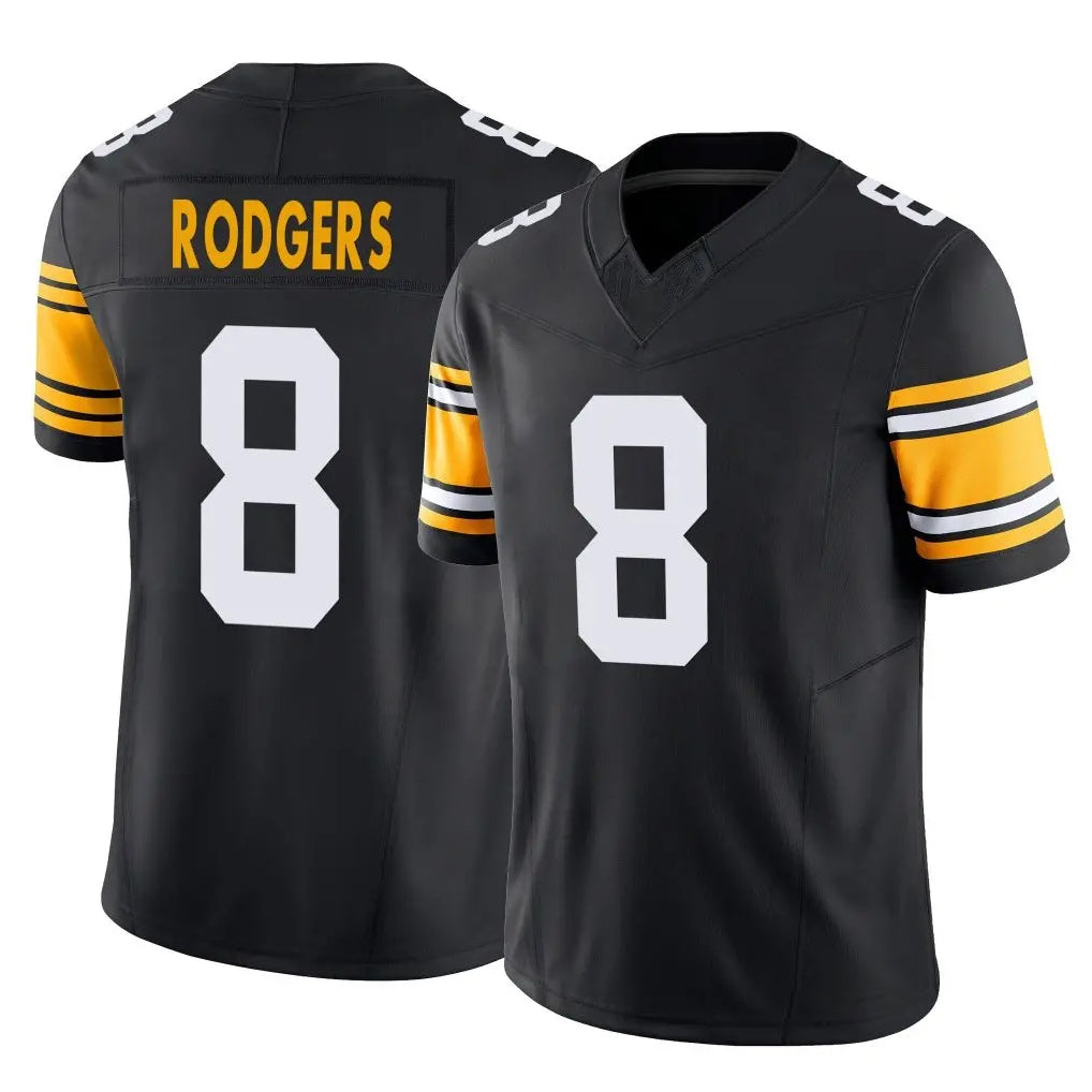 P.Steelers #8 Aaron Rodgers Player Black Limited Alternate Vapor F.U.S.E. Home Game Qdoa Stitched Jerseys