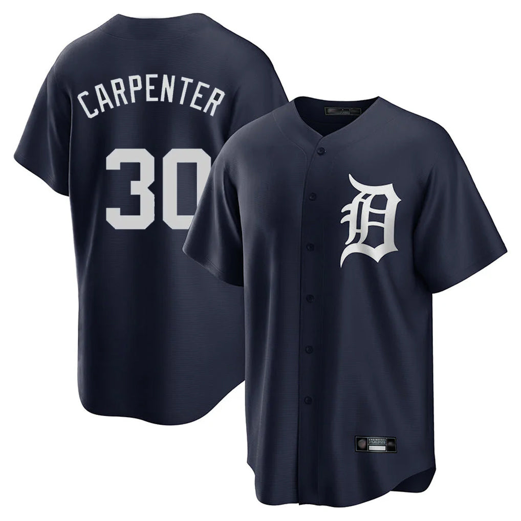 D.Tigers #30 Kerry Carpenter Player Navy Game Home Qdoa Stitched Jerseys