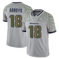 S.Seahawks #18 Elijah Arroyo Player Grey Limited 2025 Rivalries Collection Home Game Qdoa Stitched Jerseys