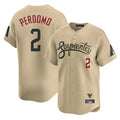 A.Diamondbacks #2 Geraldo Perdomo Player Tan City Connect Limited Home Game Qdoa Stitched Jerseys