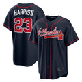 A.Braves #23 Michael Harris II Player Navy Home Game Qdoa Stitched Jerseys